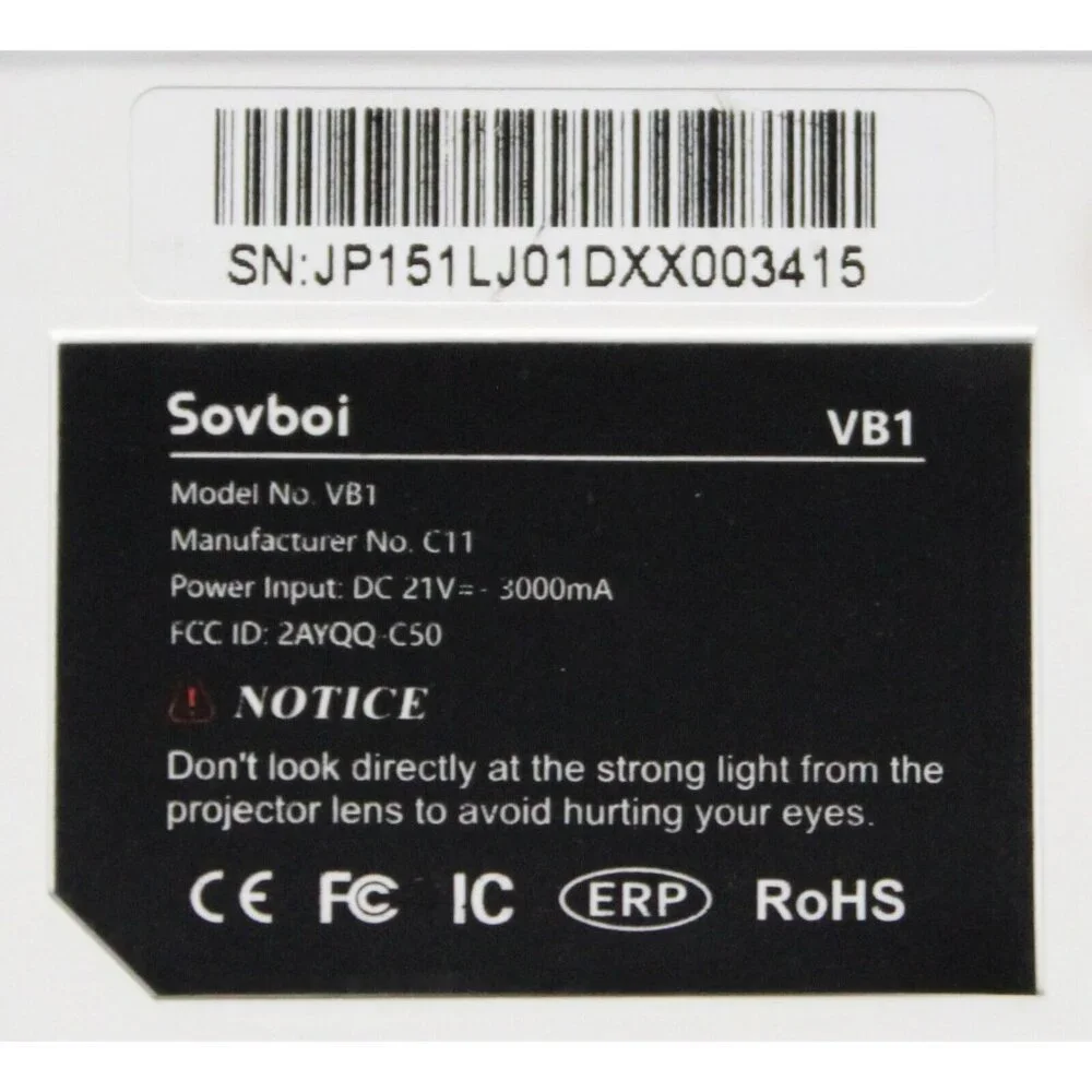 Sovboi 720P Mini Video Projector Wireless Screen Mirroring Portable TV Stick